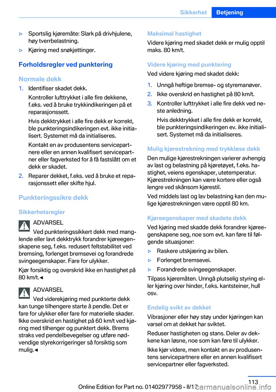 BMW 3 SERIES 2017  InstruksjonsbØker (in Norwegian) y�S�p�o�r�t�s�l�i�g� �k�j�