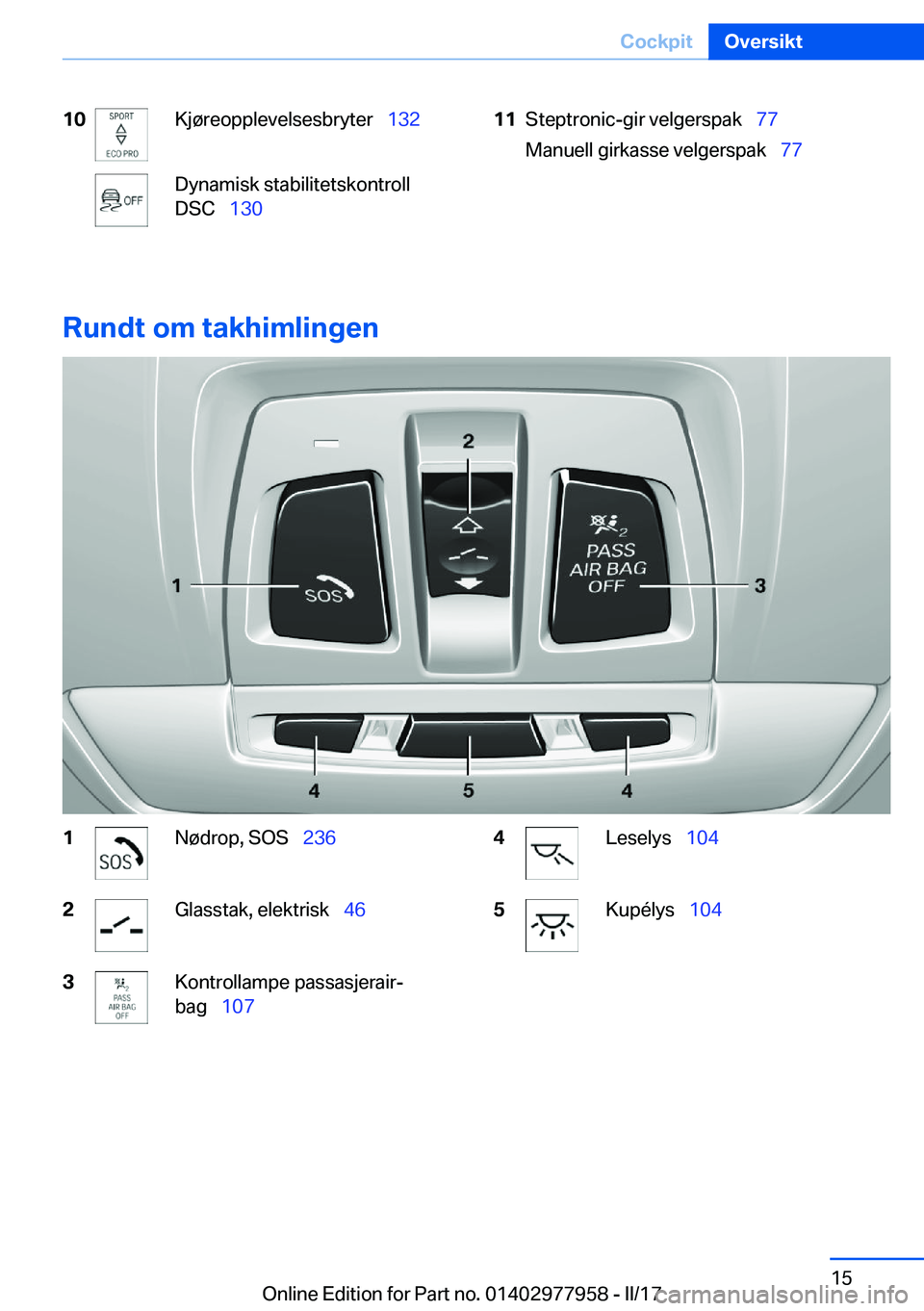 BMW 3 SERIES 2017  InstruksjonsbØker (in Norwegian) �1�0�K�j�