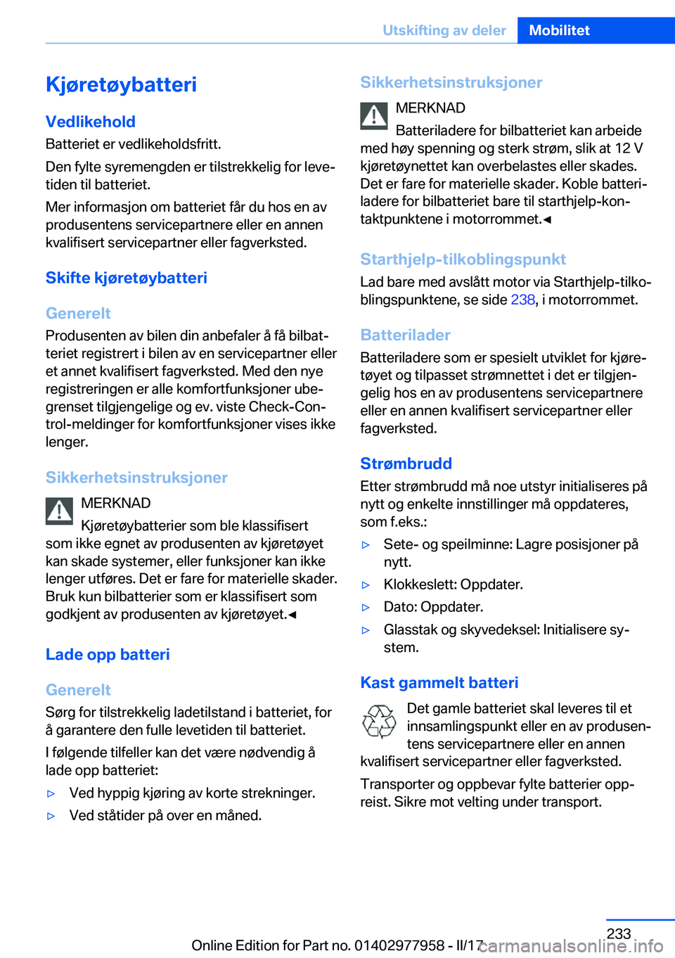BMW 3 SERIES 2017  InstruksjonsbØker (in Norwegian) �K�j�