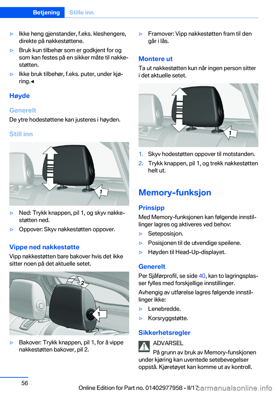 BMW 3 SERIES 2017  InstruksjonsbØker (in Norwegian) y�I�k�k�e� �h�e�n�g� �g�j�e�n�s�t�a�n�d�e�r�,� �f�.�e�k�s�.� �k�l�e�s�h�e�n�g�e�r�e�,�d�i�r�e�k�t�e� �p�å� �n�a�k�k�e�s�t�