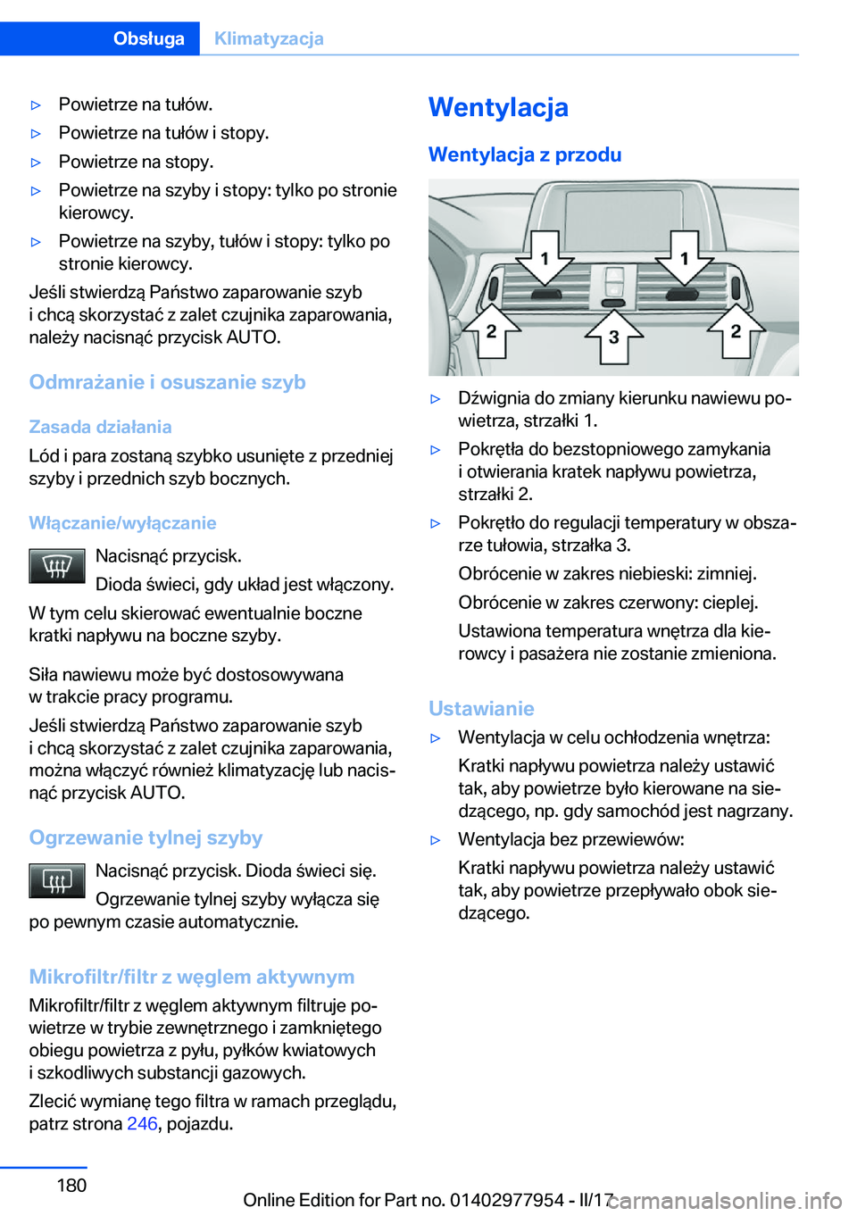 BMW 3 SERIES 2017  Instrukcja obsługi (in Polish) 'y�P�o�w�i�e�t�r�z�e� �n�a� �t�u�ł�
