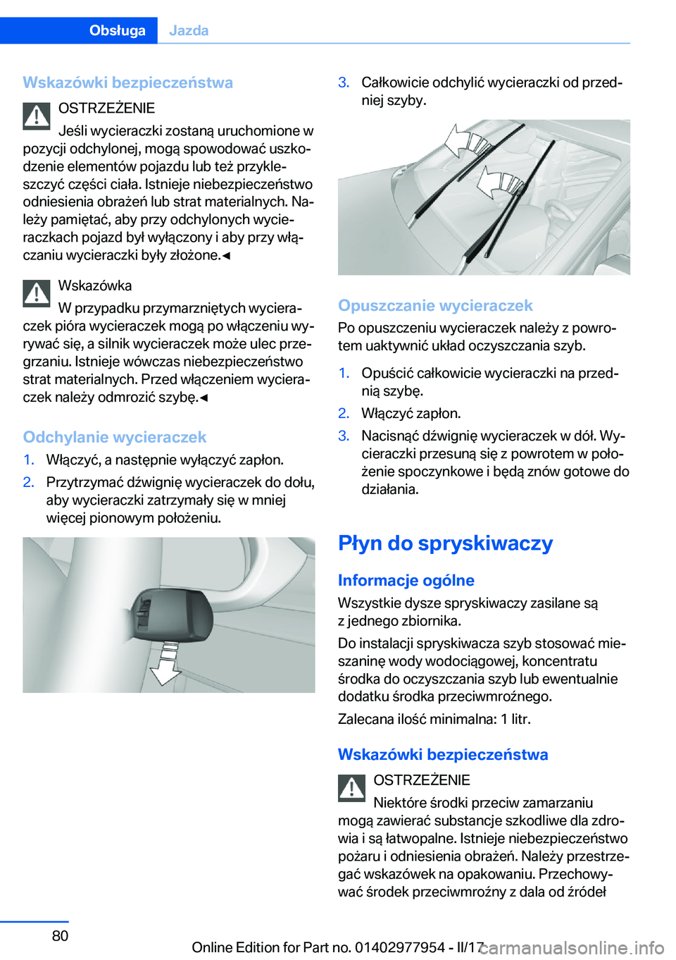 BMW 3 SERIES 2017  Instrukcja obsługi (in Polish) �W�s�k�a�z�