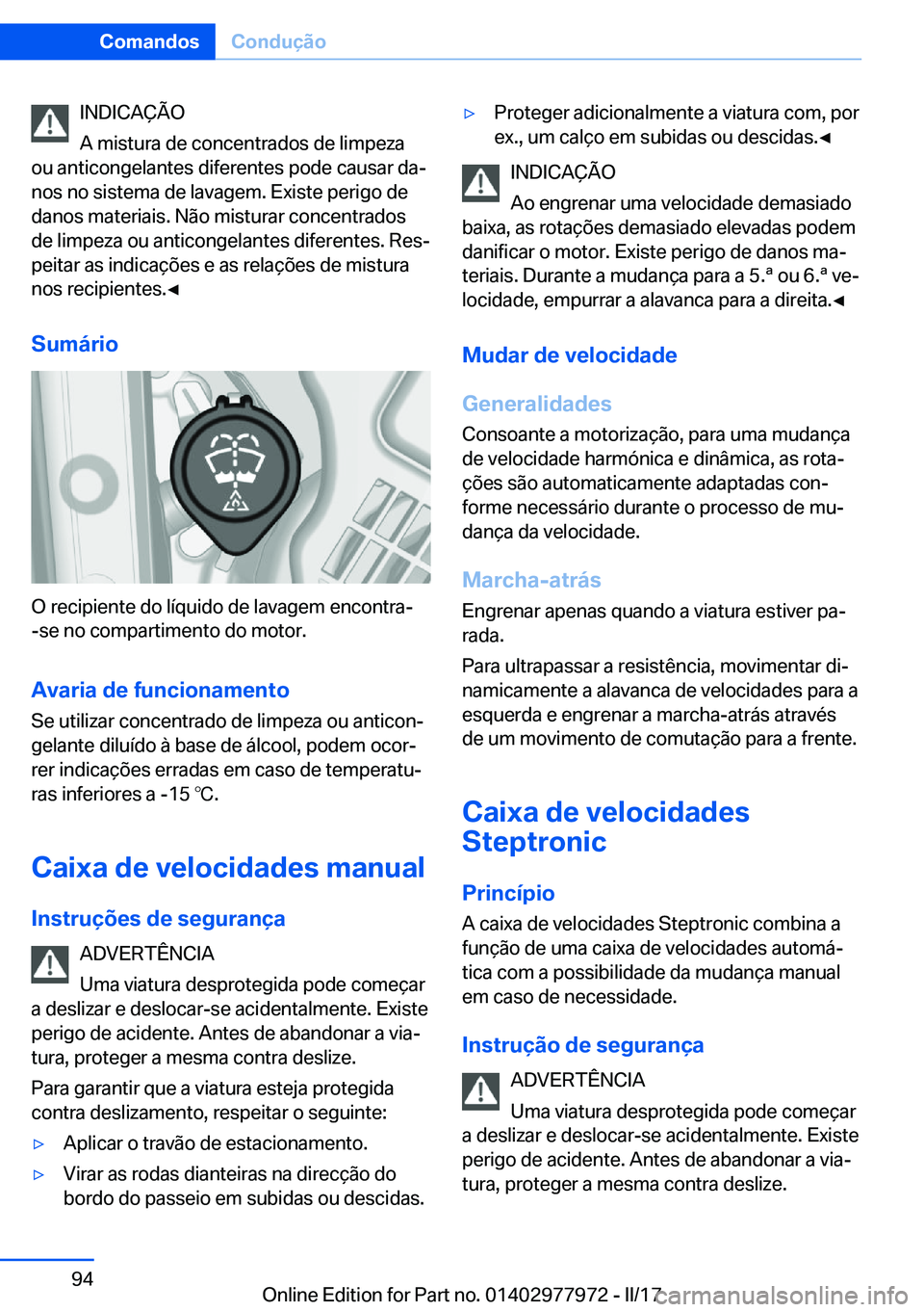 BMW 3 SERIES 2017  Manual do condutor (in Portuguese) �I�N�D�I�C�A�