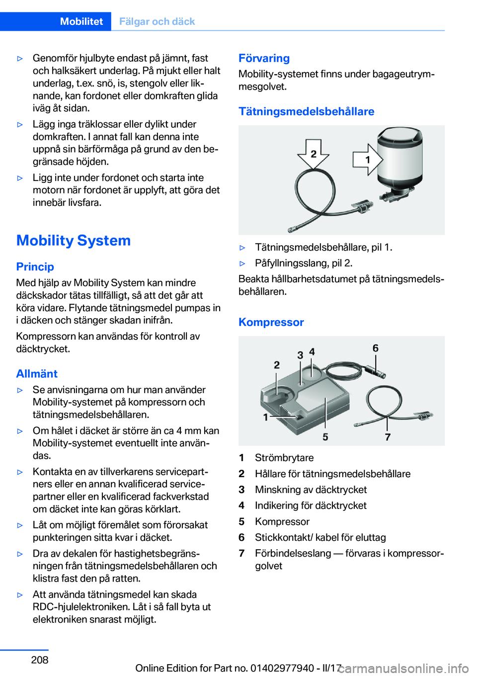 BMW 3 SERIES 2017  InstruktionsbÖcker (in Swedish) 'y�G�e�n�o�m�f�