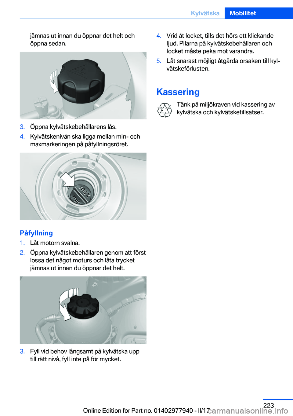 BMW 3 SERIES 2017  InstruktionsbÖcker (in Swedish) �j�ä�m�n�a�s� �u�t� �i�n�n�a�n� �d�u� �