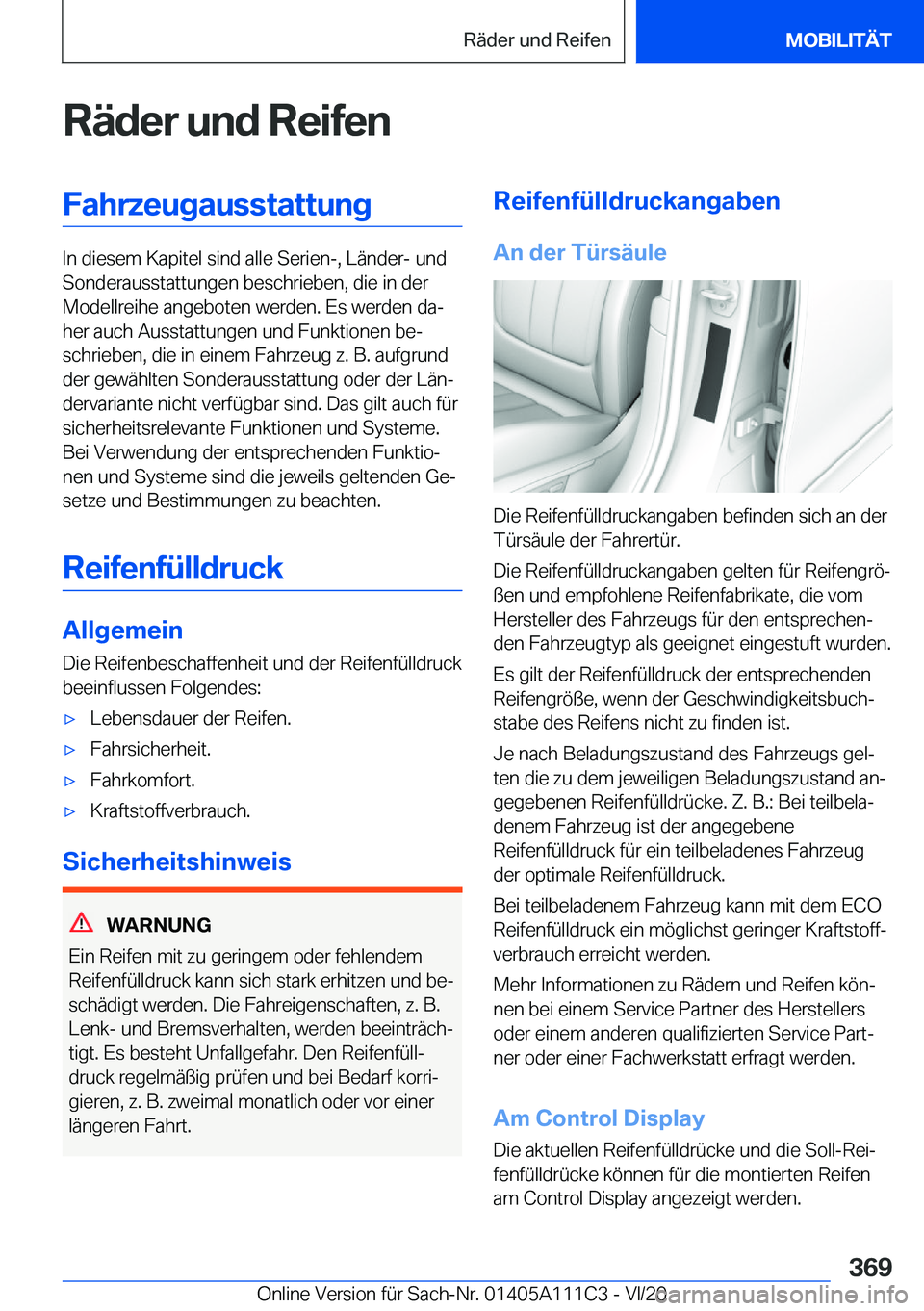 BMW 3 SERIES SEDAN PLUG-IN HYBRID 2021  Betriebsanleitungen (in German) �R�