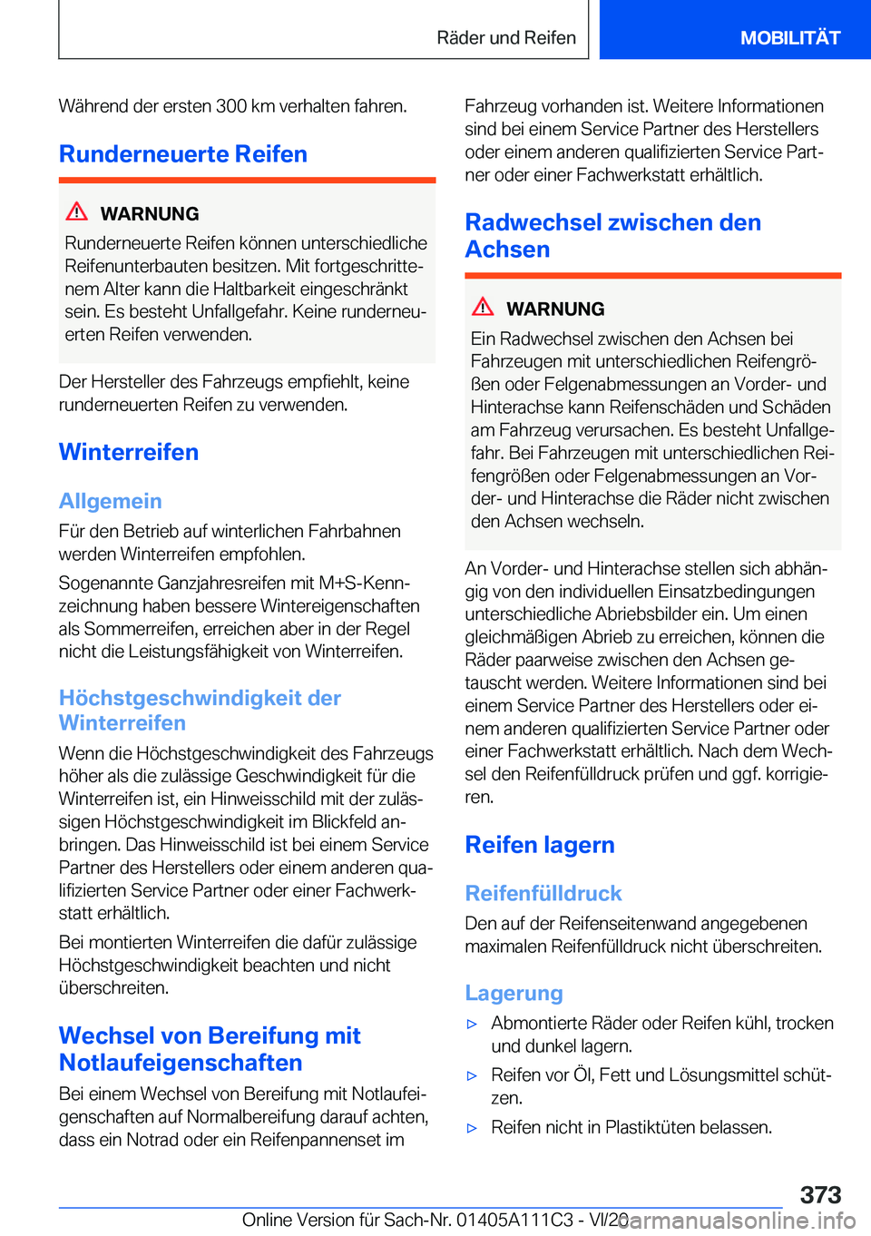 BMW 3 SERIES SEDAN PLUG-IN HYBRID 2021  Betriebsanleitungen (in German) �W�
