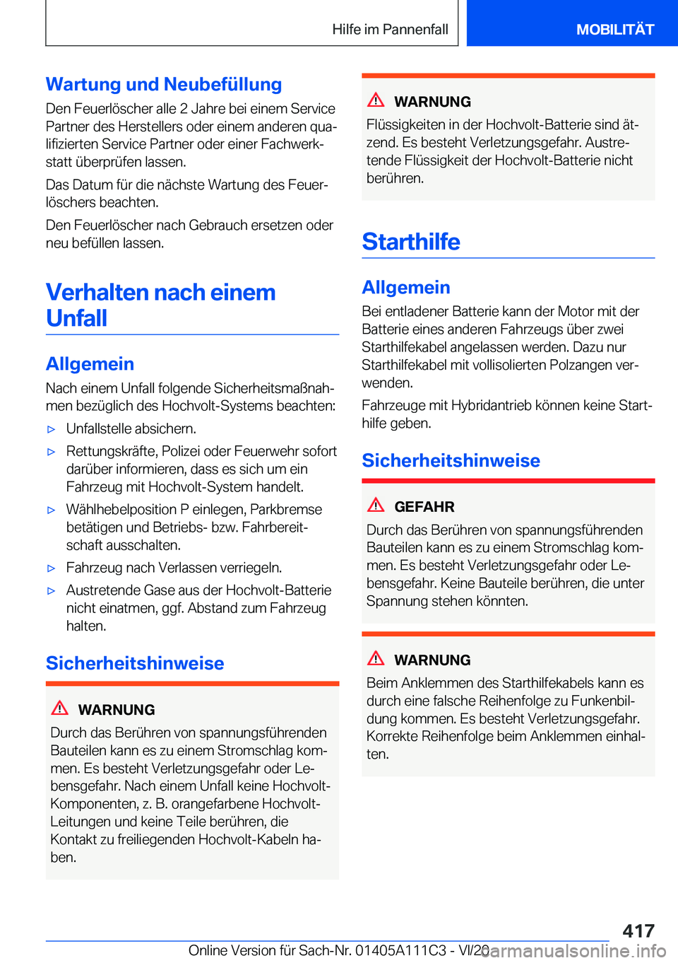 BMW 3 SERIES SEDAN PLUG-IN HYBRID 2021  Betriebsanleitungen (in German) �W�a�r�t�u�n�g��u�n�d��N�e�u�b�e�f�