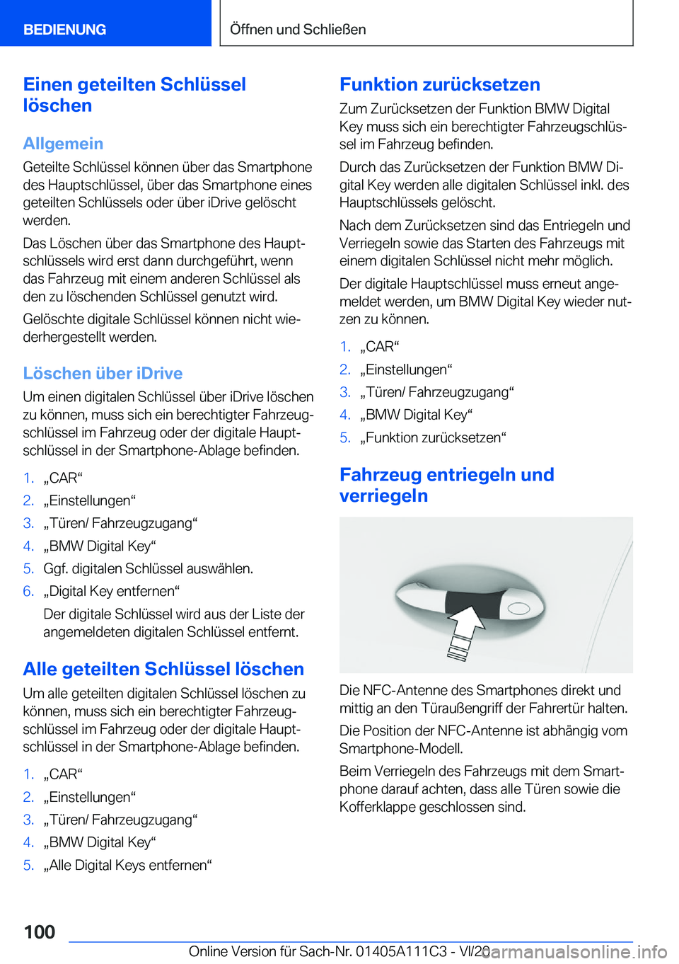 BMW 3 SERIES SEDAN PLUG-IN HYBRID 2021  Betriebsanleitungen (in German) �E�i�n�e�n��g�e�t�e�i�l�t�e�n��S�c�h�l�