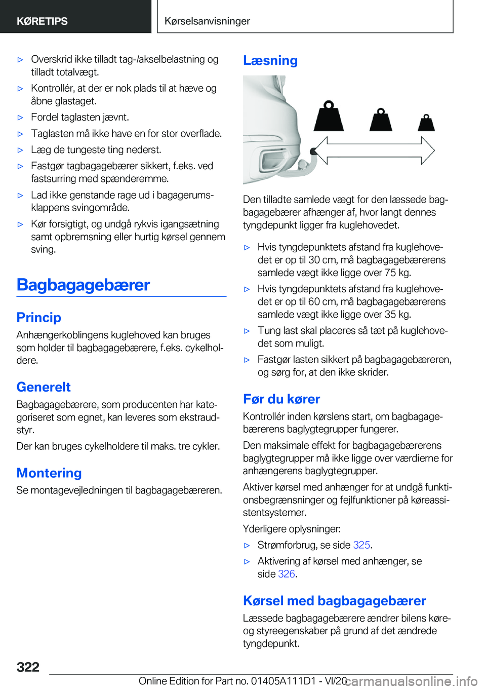 BMW 3 SERIES SEDAN PLUG-IN HYBRID 2021  InstruktionsbØger (in Danish) 'x�O�v�e�r�s�k�r�i�d��i�k�k�e��t�i�l�l�a�d�t��t�a�g�-�/�a�k�s�e�l�b�e�l�a�s�t�n�i�n�g��o�g�t�i�l�l�a�d�t��t�o�t�a�l�v�æ�g�t�.'x�K�o�n�t�r�o�l�l�