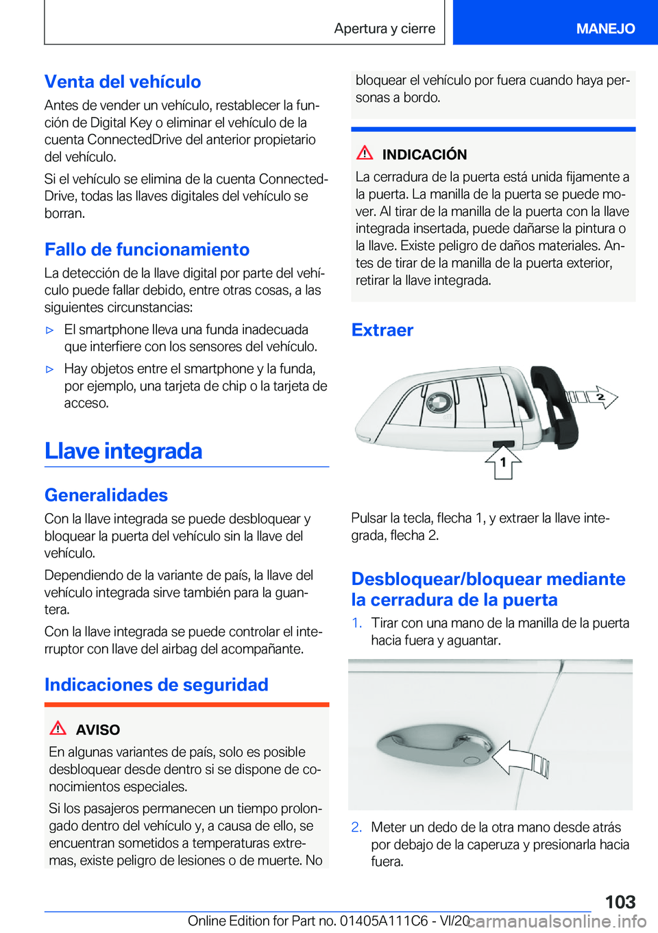 BMW 3 SERIES SEDAN PLUG-IN HYBRID 2021  Manuales de Empleo (in Spanish) �V�e�n�t�a��d�e�l��v�e�h�