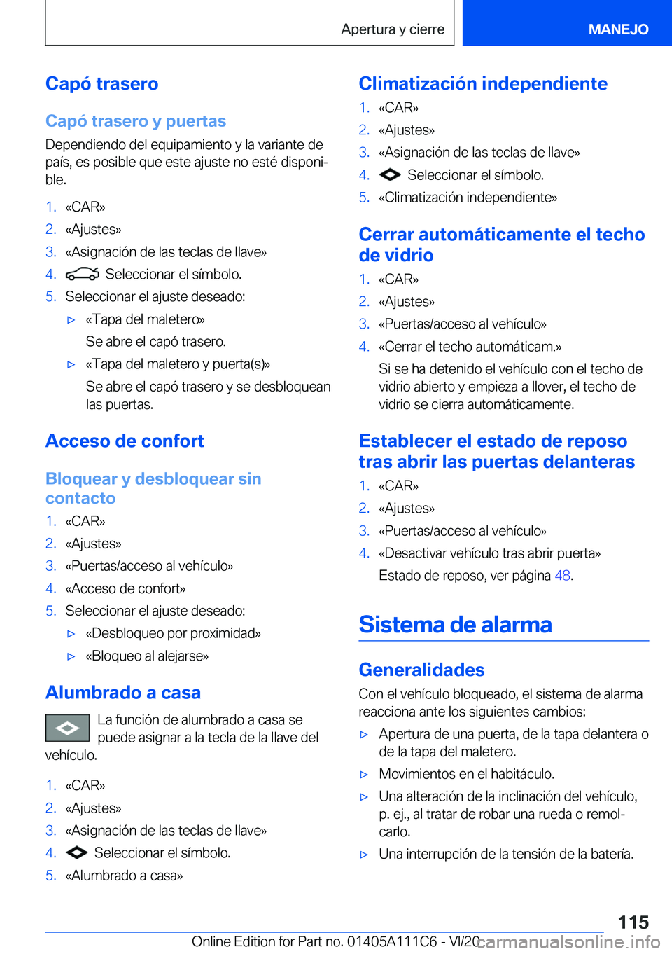 BMW 3 SERIES SEDAN PLUG-IN HYBRID 2021  Manuales de Empleo (in Spanish) �C�a�p�