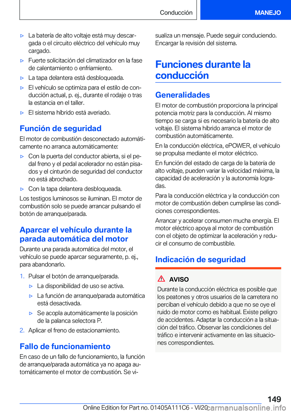 BMW 3 SERIES SEDAN PLUG-IN HYBRID 2021  Manuales de Empleo (in Spanish) 'x�L�a��b�a�t�e�r�