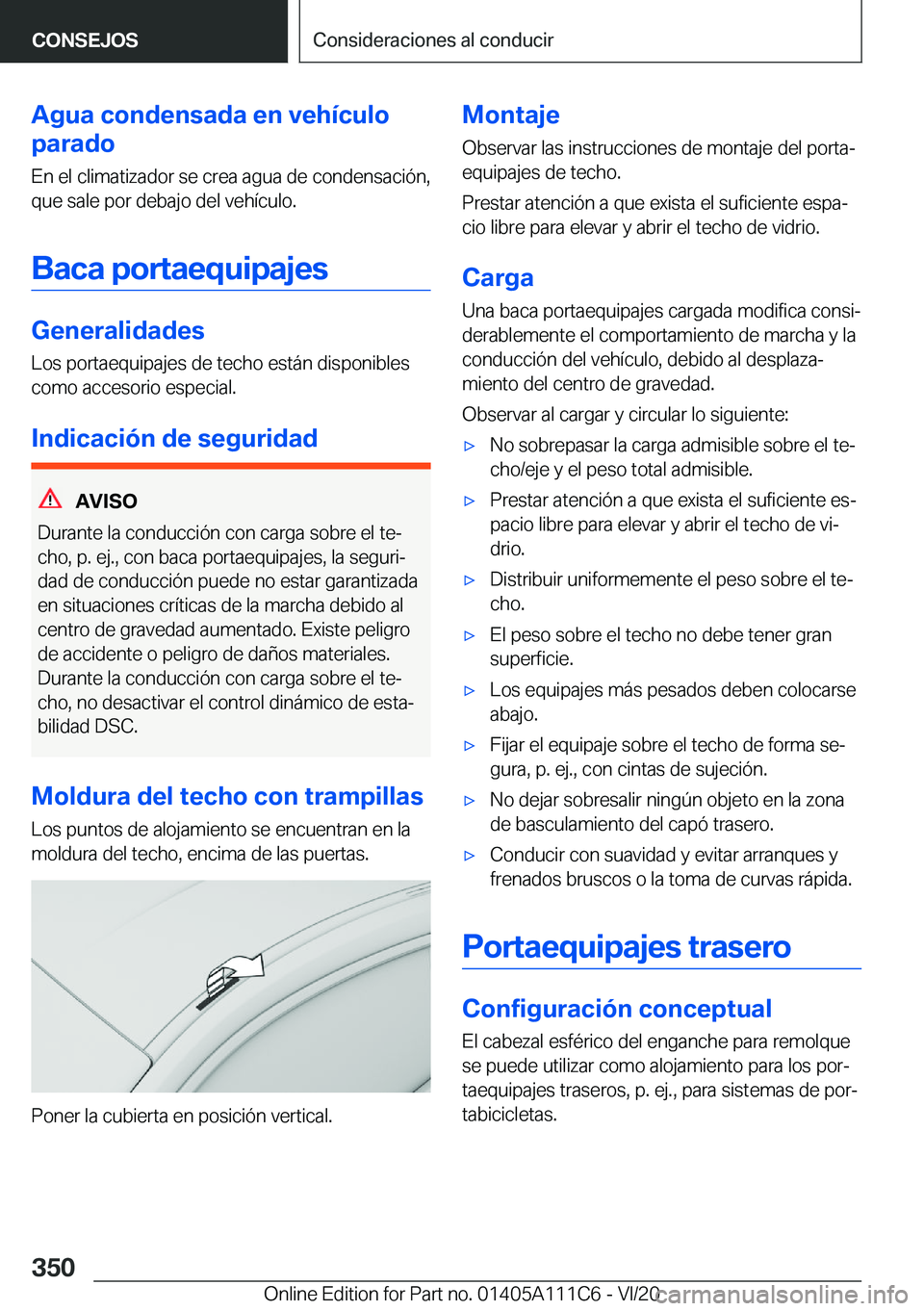 BMW 3 SERIES SEDAN PLUG-IN HYBRID 2021  Manuales de Empleo (in Spanish) �A�g�u�a��c�o�n�d�e�n�s�a�d�a��e�n��v�e�h�