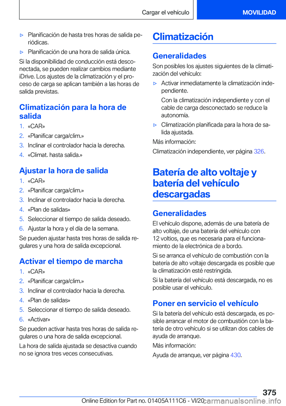 BMW 3 SERIES SEDAN PLUG-IN HYBRID 2021  Manuales de Empleo (in Spanish) 'x�P�l�a�n�i�f�i�c�a�c�i�