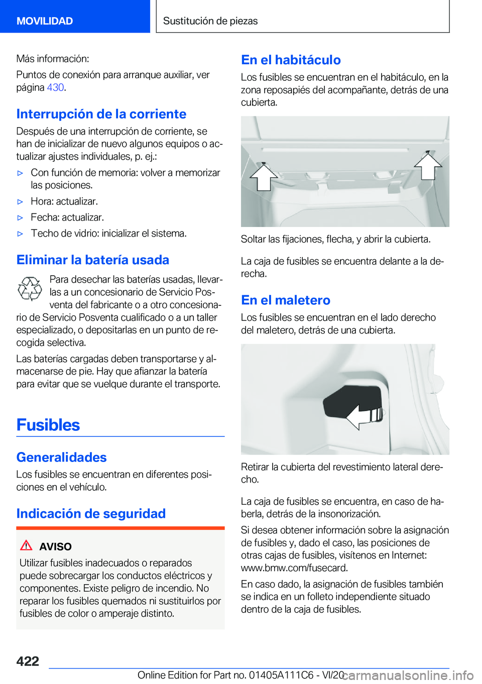 BMW 3 SERIES SEDAN PLUG-IN HYBRID 2021  Manuales de Empleo (in Spanish) �M�