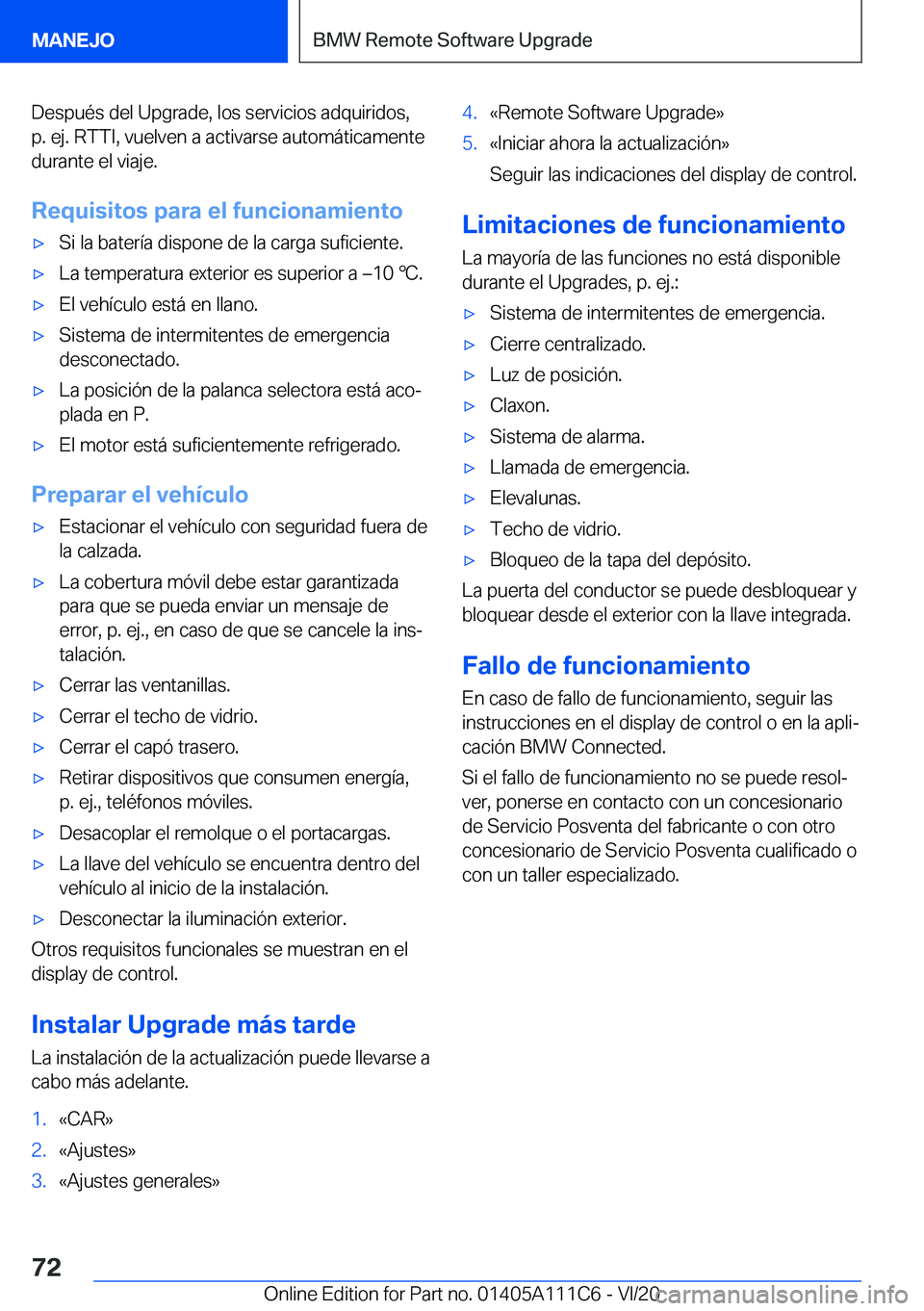 BMW 3 SERIES SEDAN PLUG-IN HYBRID 2021  Manuales de Empleo (in Spanish) �D�e�s�p�u�