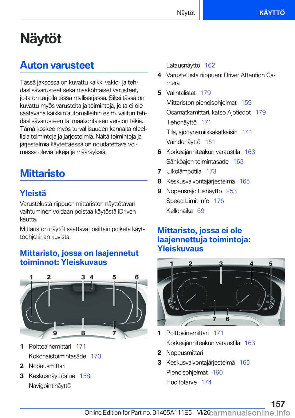 BMW 3 SERIES SEDAN PLUG-IN HYBRID 2021  Omistajan Käsikirja (in Finnish) �N�