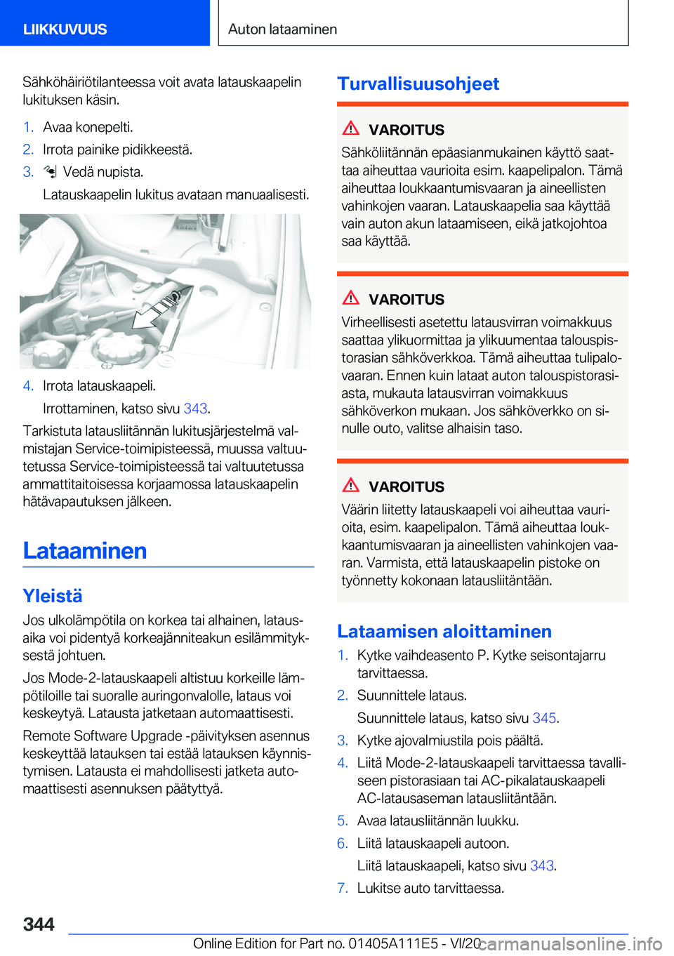 BMW 3 SERIES SEDAN PLUG-IN HYBRID 2021  Omistajan Käsikirja (in Finnish) �S�