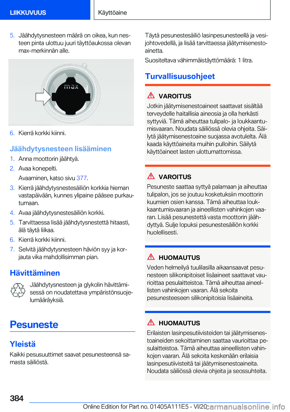 BMW 3 SERIES SEDAN PLUG-IN HYBRID 2021  Omistajan Käsikirja (in Finnish) �5�.�J�