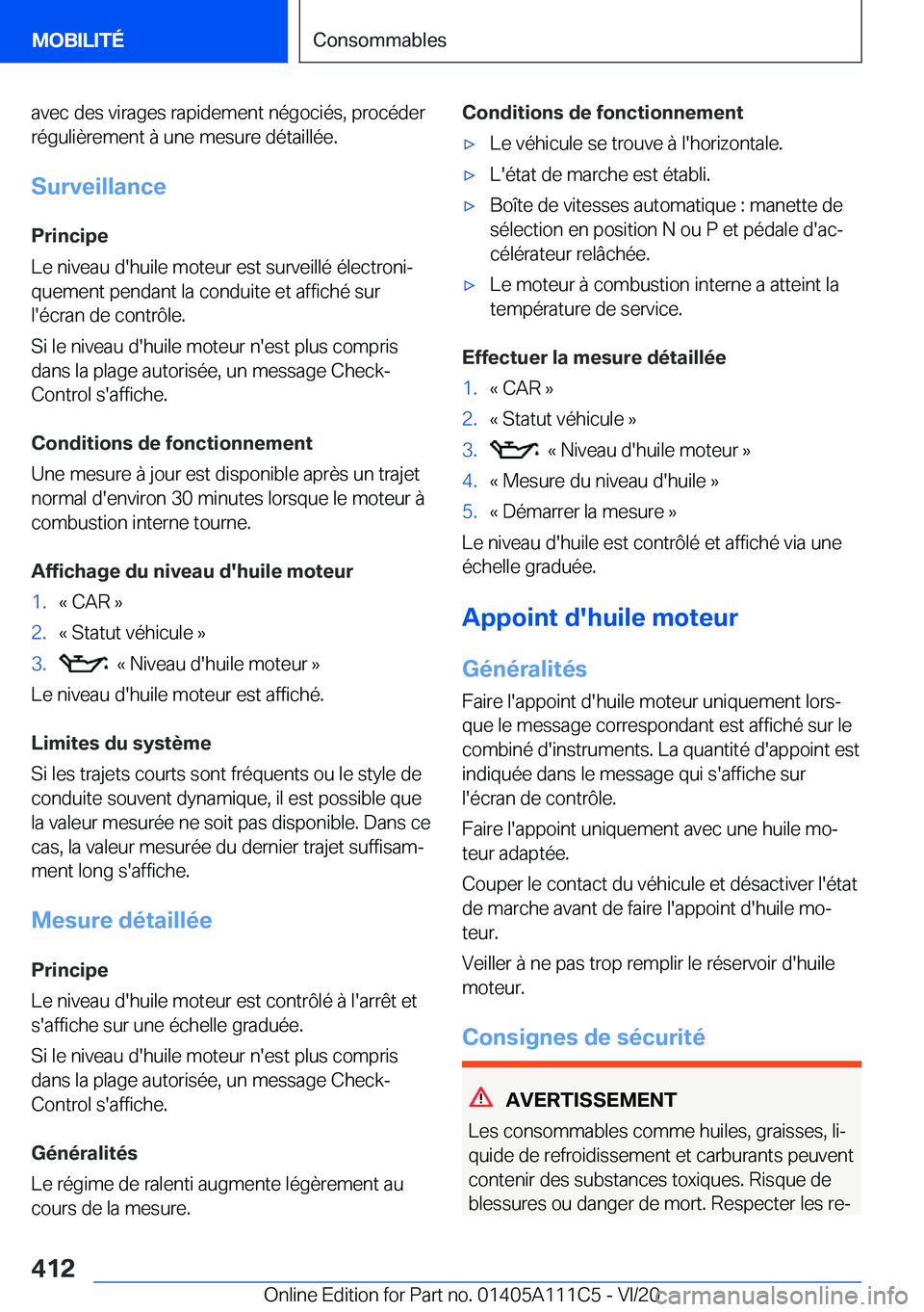 BMW 3 SERIES SEDAN PLUG-IN HYBRID 2021  Notices Demploi (in French) �a�v�e�c��d�e�s��v�i�r�a�g�e�s��r�a�p�i�d�e�m�e�n�t��n�é�g�o�c�i�é�s�,��p�r�o�c�é�d�e�r�r�é�g�u�l�i�è�r�e�m�e�n�t��