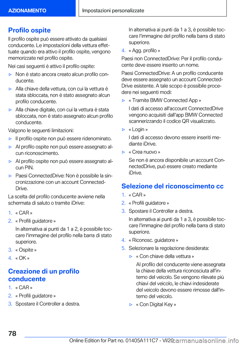 BMW 3 SERIES SEDAN PLUG-IN HYBRID 2021  Libretti Di Uso E manutenzione (in Italian) �P�r�o�f�i�l�o��o�s�p�i�t�e�I�l��p�r�o�f�i�l�o��o�s�p�i�t�e��p�u�