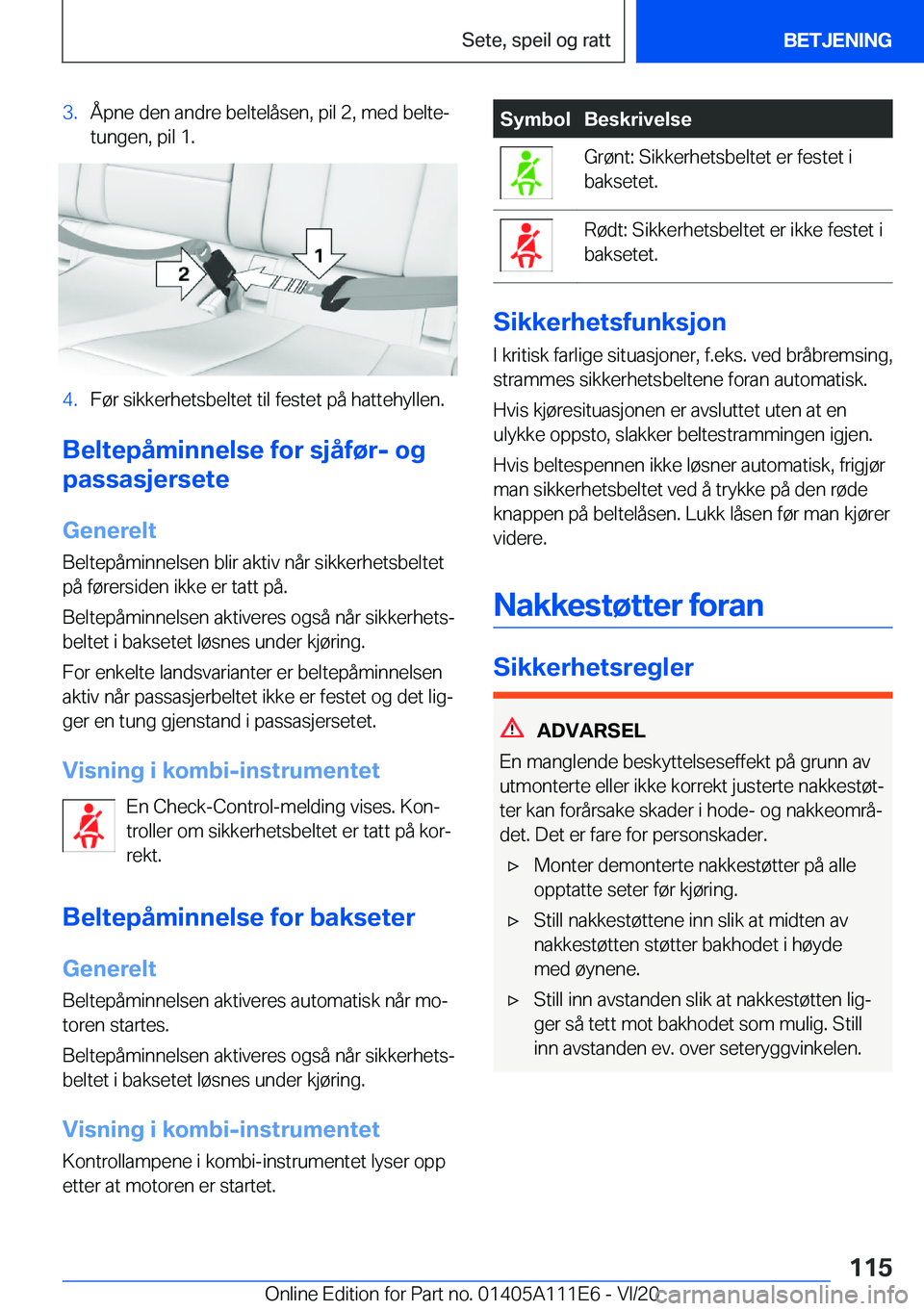 BMW 3 SERIES SEDAN PLUG-IN HYBRID 2021  InstruksjonsbØker (in Norwegian) �3�.�
