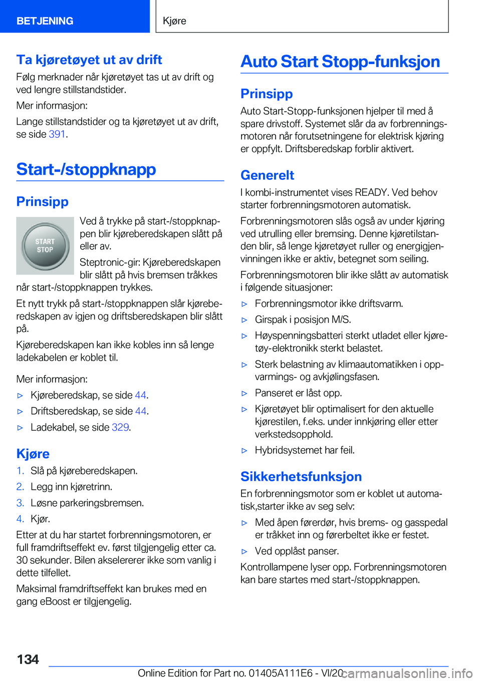 BMW 3 SERIES SEDAN PLUG-IN HYBRID 2021  InstruksjonsbØker (in Norwegian) �T�a��k�j�