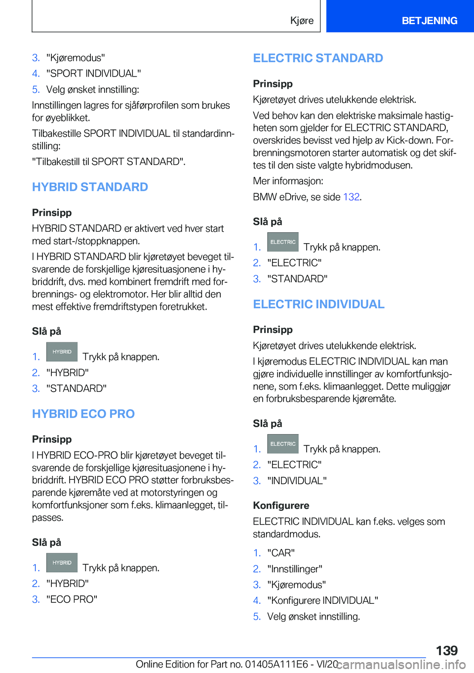 BMW 3 SERIES SEDAN PLUG-IN HYBRID 2021  InstruksjonsbØker (in Norwegian) �3�.��K�j�