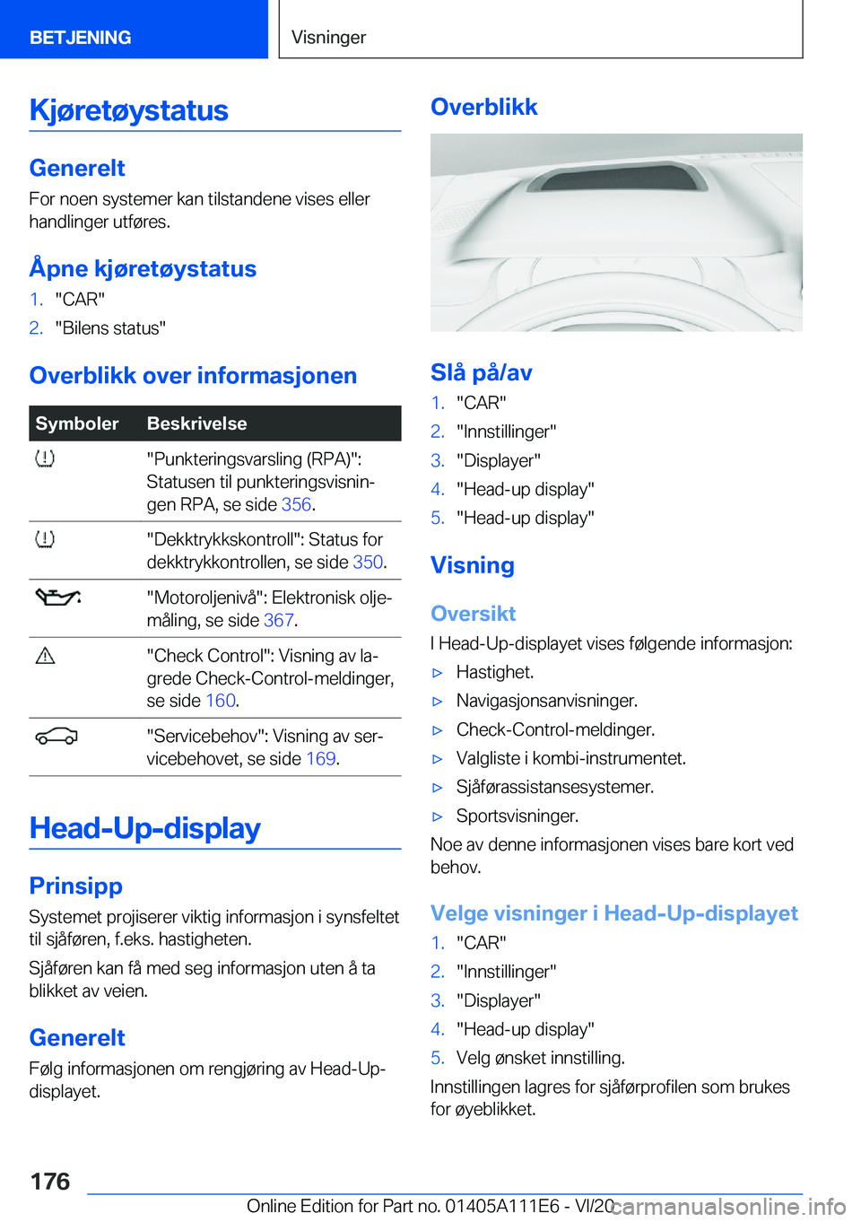 BMW 3 SERIES SEDAN PLUG-IN HYBRID 2021  InstruksjonsbØker (in Norwegian) �K�j�