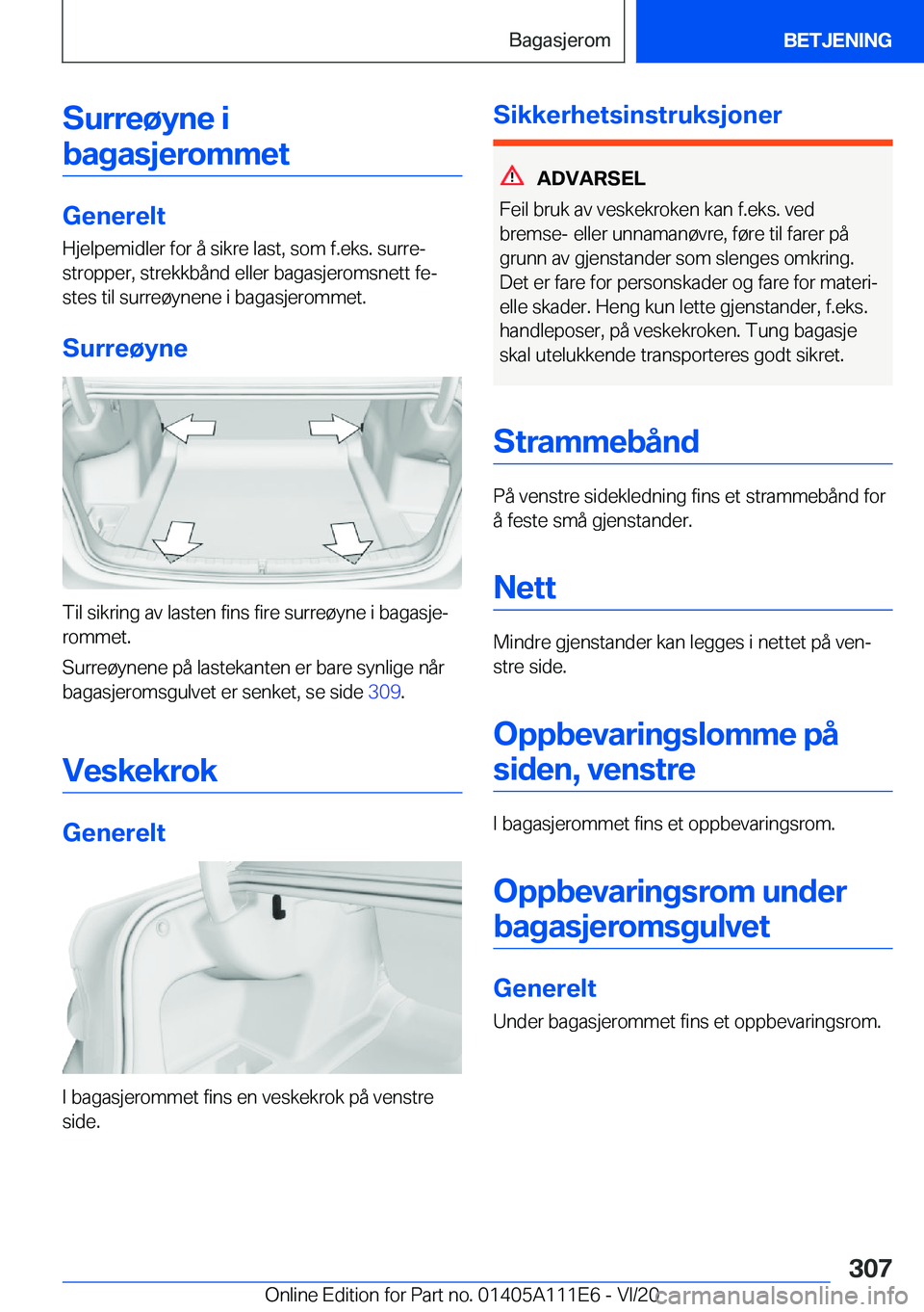 BMW 3 SERIES SEDAN PLUG-IN HYBRID 2021  InstruksjonsbØker (in Norwegian) �S�u�r�r�e�