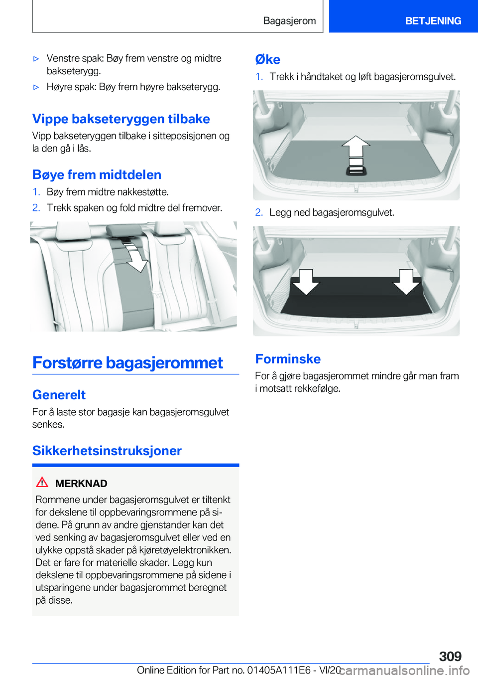 BMW 3 SERIES SEDAN PLUG-IN HYBRID 2021  InstruksjonsbØker (in Norwegian) 'x�V�e�n�s�t�r�e��s�p�a�k�:��B�
