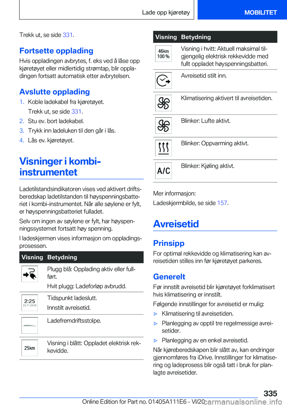 BMW 3 SERIES SEDAN PLUG-IN HYBRID 2021  InstruksjonsbØker (in Norwegian) �T�r�e�k�k��u�t�,��s�e��s�i�d�e��3�3�1�.
�F�o�r�t�s�e�t�t�e��o�p�p�l�a�d�i�n�g �H�v�i�s��o�p�p�l�a�d�i�n�g�e�n��a�v�b�r�y�t�e�s�,��f�.��e�k�s��v�e�d��å��l�å�s�e��o�p�p
�k�j�