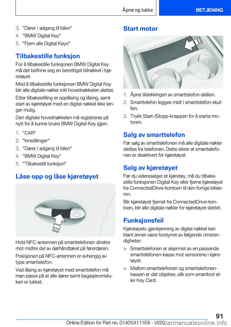 BMW 3 SERIES SEDAN PLUG-IN HYBRID 2021  InstruksjonsbØker (in Norwegian) �3�.��D�