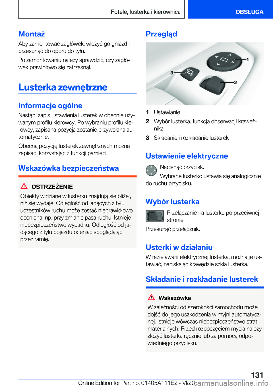 BMW 3 SERIES SEDAN PLUG-IN HYBRID 2021  Instrukcja obsługi (in Polish) �M�o�n�t�a9�A�b�y��z�a�m�o�n�t�o�w�a�