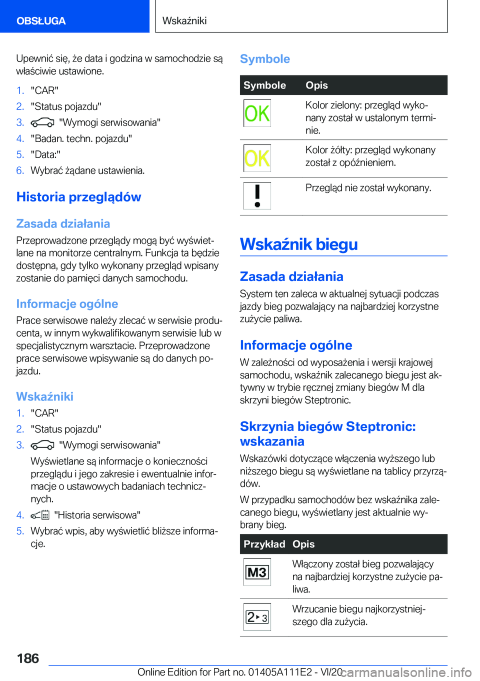 BMW 3 SERIES SEDAN PLUG-IN HYBRID 2021  Instrukcja obsługi (in Polish) �U�p�e�w�n�i�