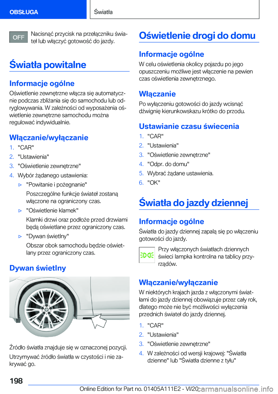 BMW 3 SERIES SEDAN PLUG-IN HYBRID 2021  Instrukcja obsługi (in Polish) �N�a�c�i�s�n�