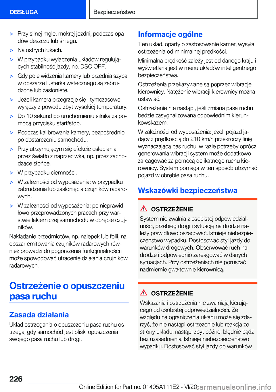 BMW 3 SERIES SEDAN PLUG-IN HYBRID 2021  Instrukcja obsługi (in Polish) 'x�P�r�z�y��s�i�l�n�e�j��m�g�l�e�,��m�o�k�r�e�j��j�e�z�d�n�i�,��p�o�d�c�z�a�s��o�p�aj
�d�