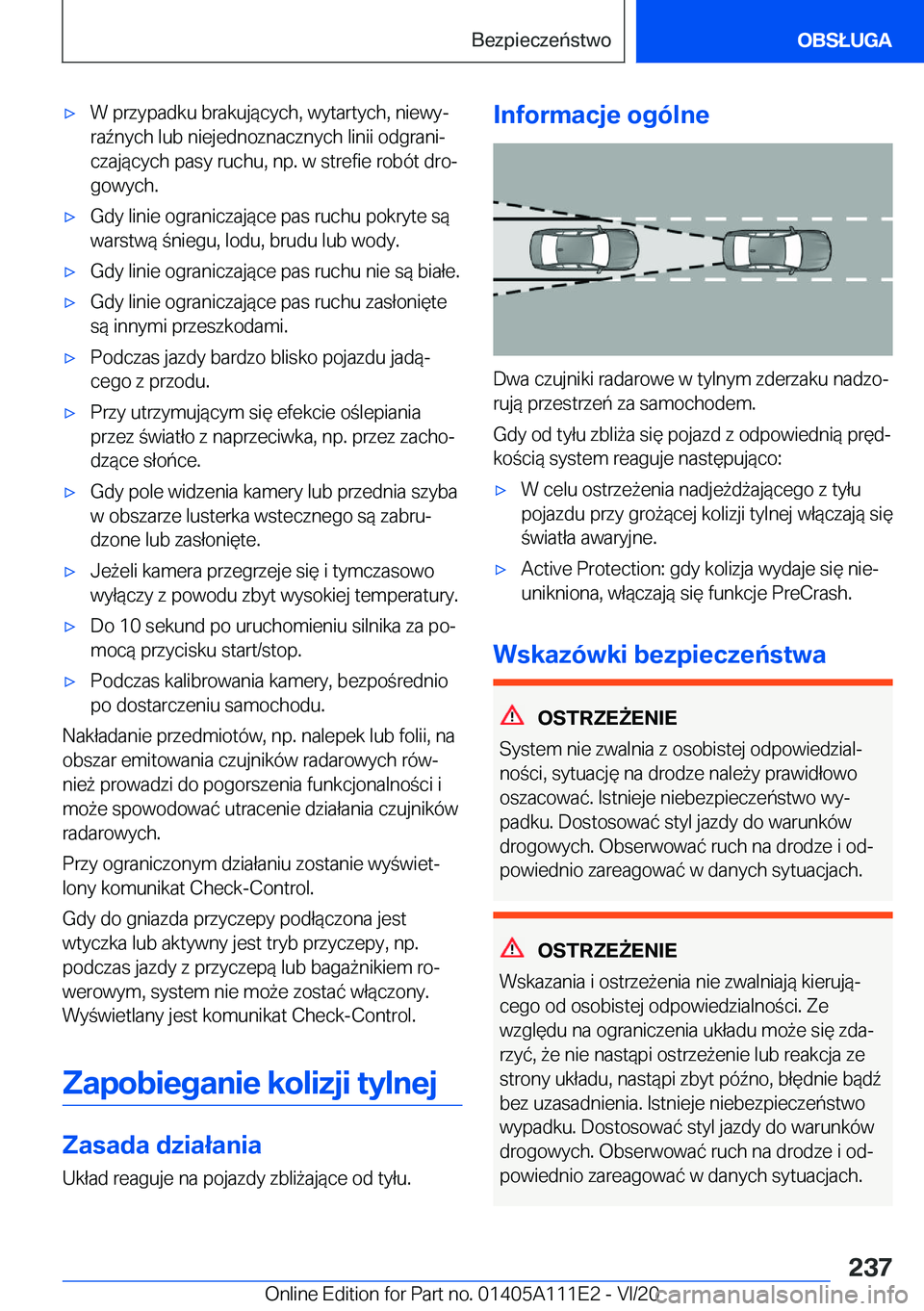 BMW 3 SERIES SEDAN PLUG-IN HYBRID 2021  Instrukcja obsługi (in Polish) 'x�W��p�r�z�y�p�a�d�k�u��b�r�a�k�u�j�