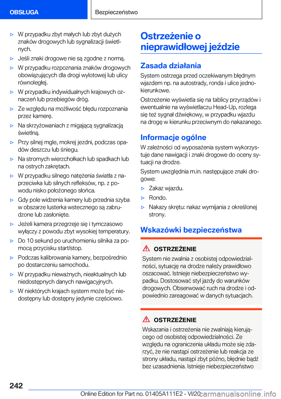 BMW 3 SERIES SEDAN PLUG-IN HYBRID 2021  Instrukcja obsługi (in Polish) 'x�W��p�r�z�y�p�a�d�k�u��z�b�y�t��m�a�ł�y�c�h��l�u�b��z�b�y�t��d�u9�y�c�h
�z�n�a�k�