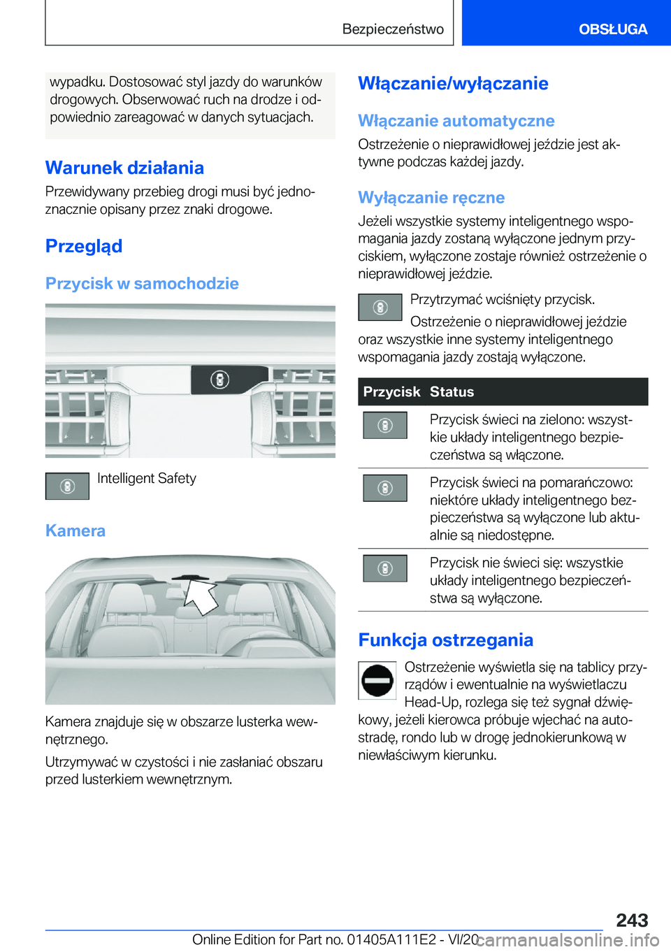 BMW 3 SERIES SEDAN PLUG-IN HYBRID 2021  Instrukcja obsługi (in Polish) �w�y�p�a�d�k�u�.��D�o�s�t�o�s�o�w�a�