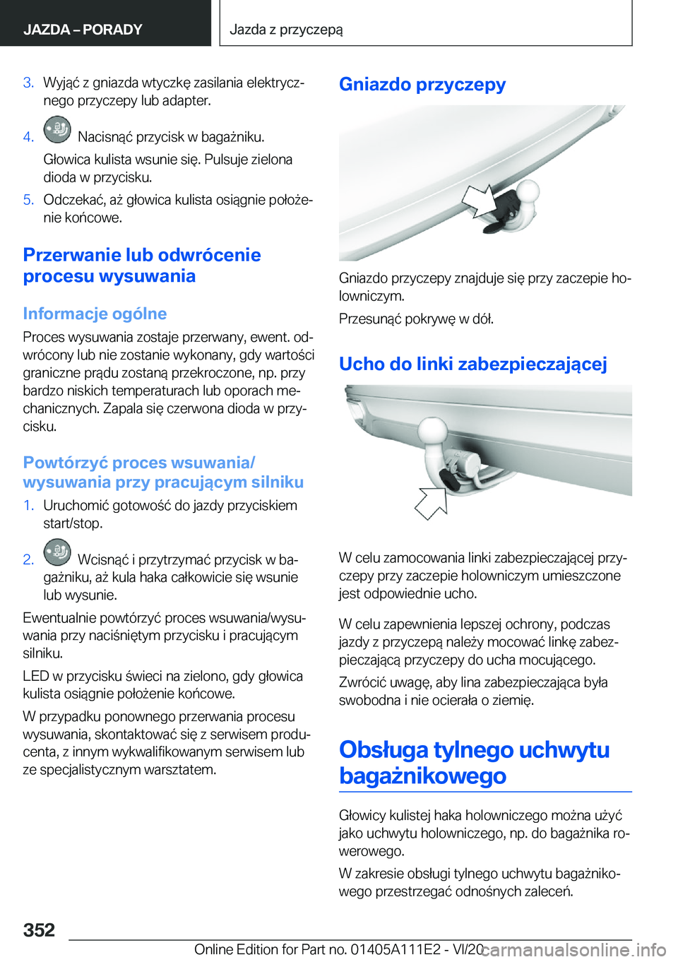BMW 3 SERIES SEDAN PLUG-IN HYBRID 2021  Instrukcja obsługi (in Polish) �3�.�W�y�j�