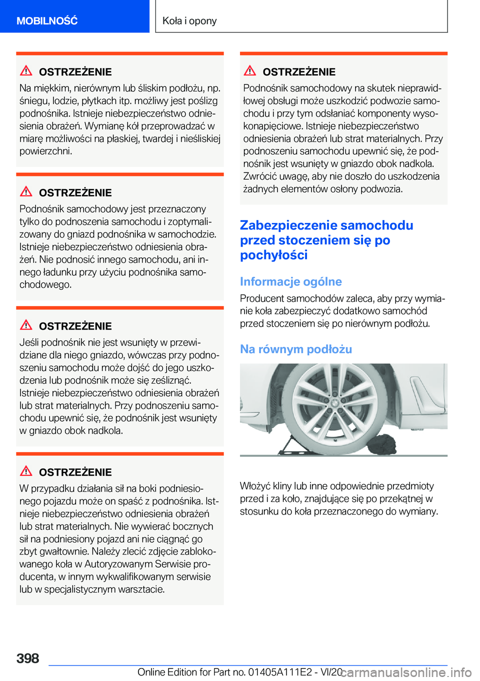 BMW 3 SERIES SEDAN PLUG-IN HYBRID 2021  Instrukcja obsługi (in Polish) �O�S�T�R�Z�E8�E�N�I�E
�N�a��m�i�