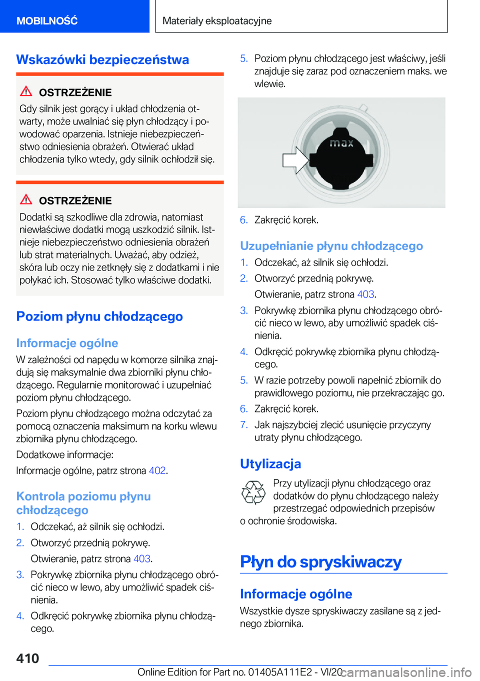 BMW 3 SERIES SEDAN PLUG-IN HYBRID 2021  Instrukcja obsługi (in Polish) �W�s�k�a�z�