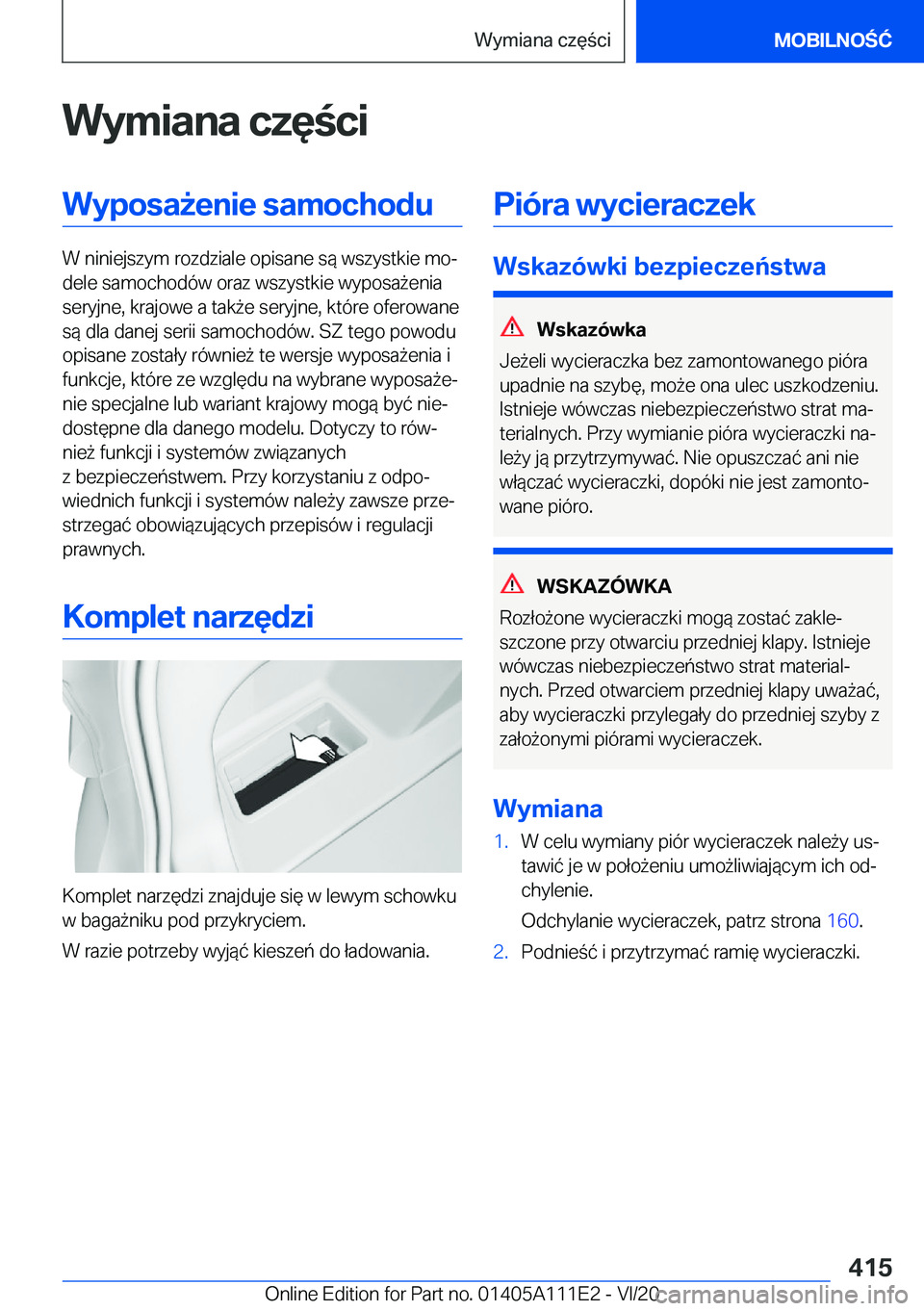 BMW 3 SERIES SEDAN PLUG-IN HYBRID 2021  Instrukcja obsługi (in Polish) �W�y�m�i�a�n�a��c�z�