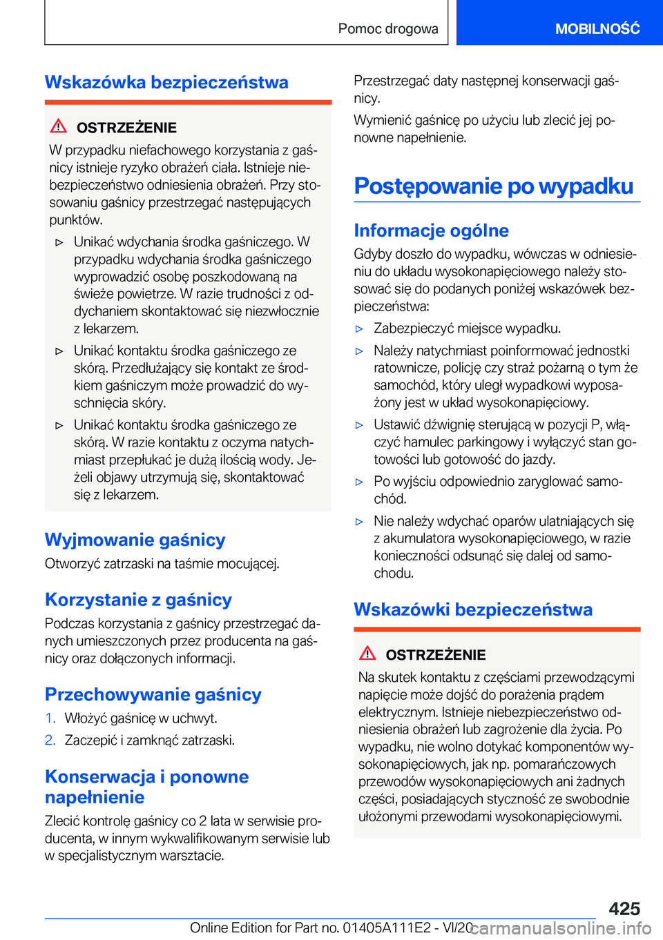 BMW 3 SERIES SEDAN PLUG-IN HYBRID 2021  Instrukcja obsługi (in Polish) �W�s�k�a�z�