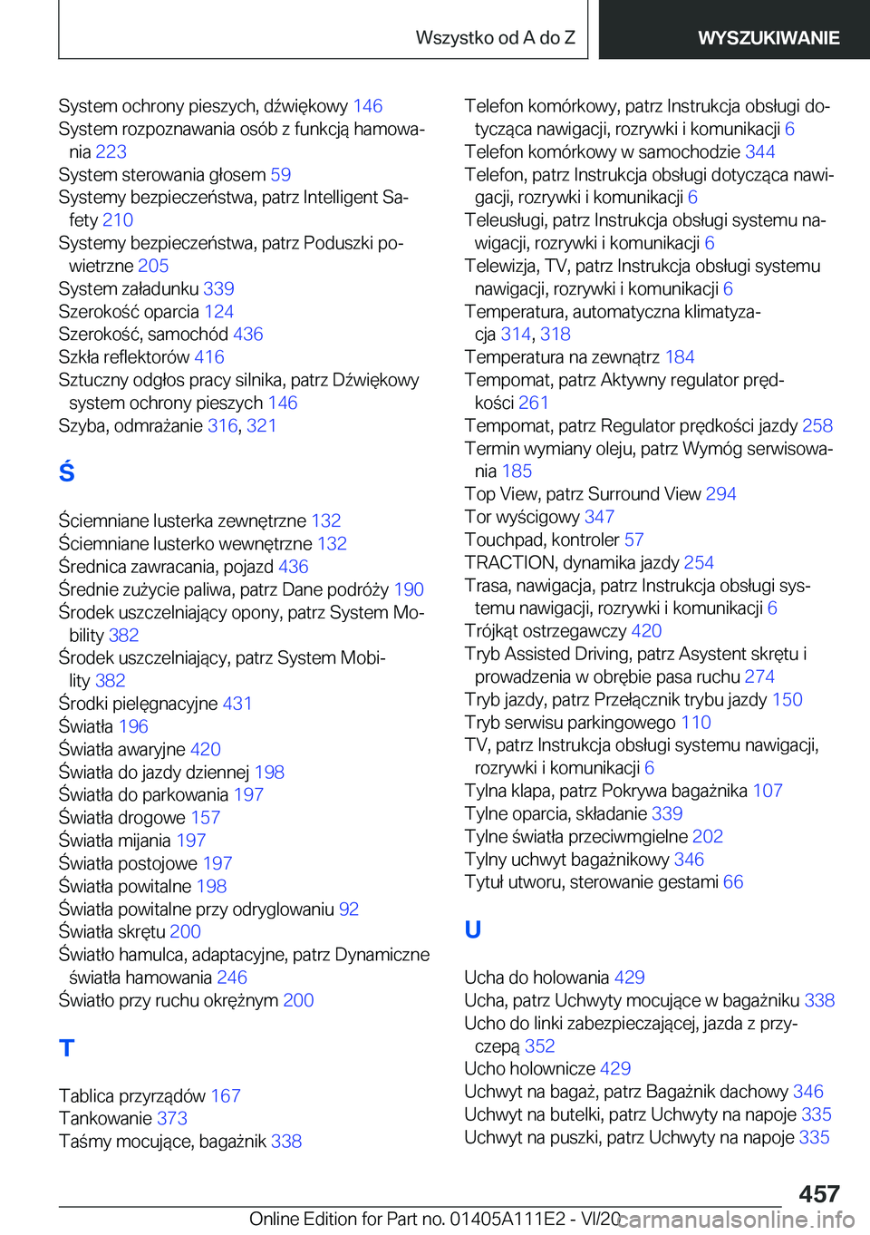 BMW 3 SERIES SEDAN PLUG-IN HYBRID 2021  Instrukcja obsługi (in Polish) �S�y�s�t�e�m��o�c�h�r�o�n�y��p�i�e�s�z�y�c�h�,��d7�w�i�