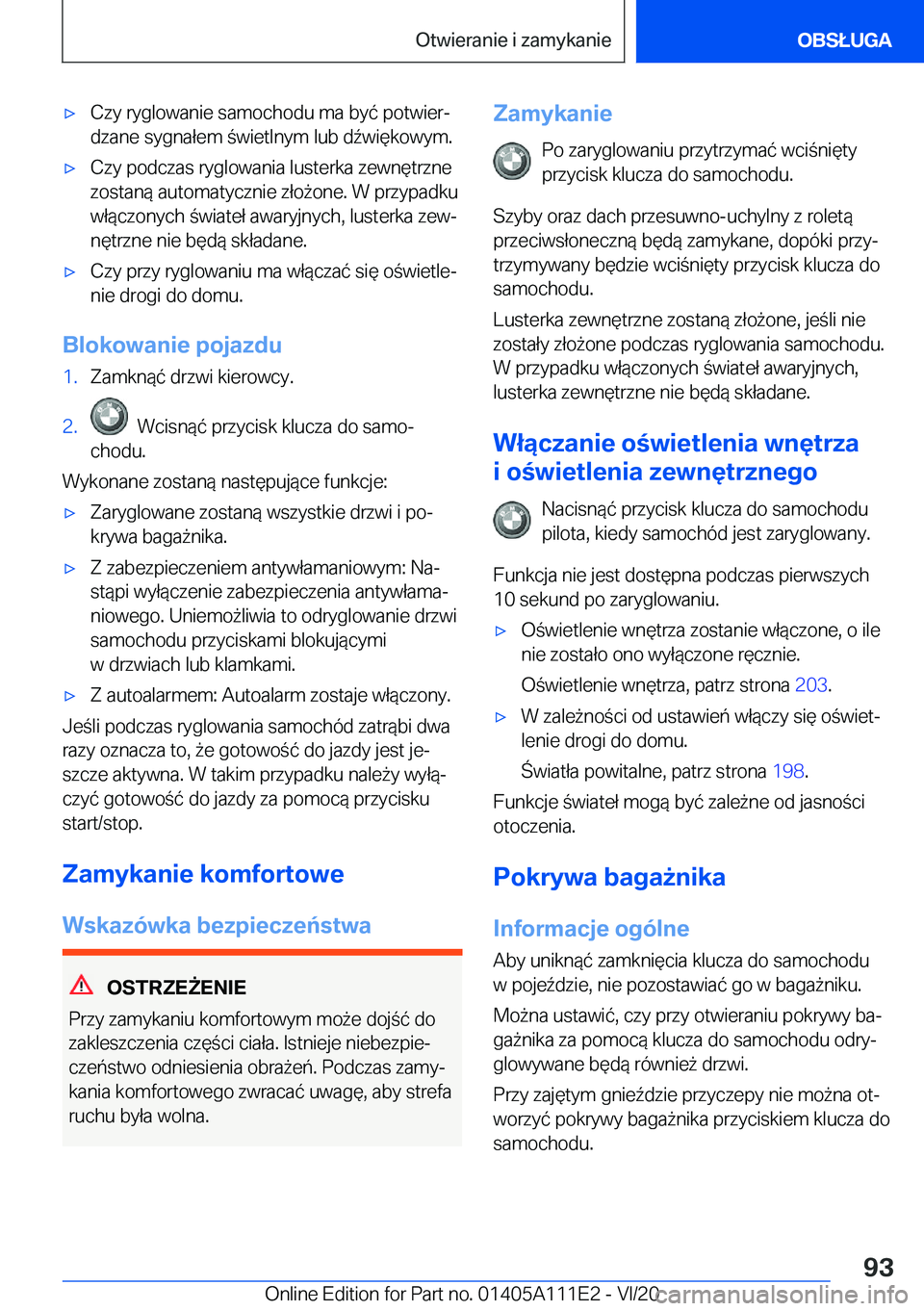 BMW 3 SERIES SEDAN PLUG-IN HYBRID 2021  Instrukcja obsługi (in Polish) 'x�C�z�y��r�y�g�l�o�w�a�n�i�e��s�a�m�o�c�h�o�d�u��m�a��b�y�