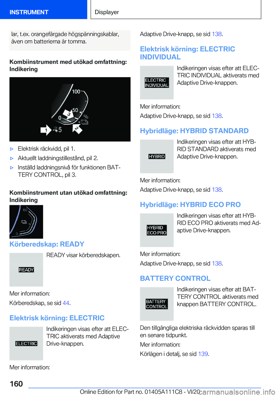 BMW 3 SERIES SEDAN PLUG-IN HYBRID 2021  InstruktionsbÖcker (in Swedish) �l�a�r�,��t�.�e�x�.��o�r�a�n�g�e�f�ä�r�g�a�d�e��h�