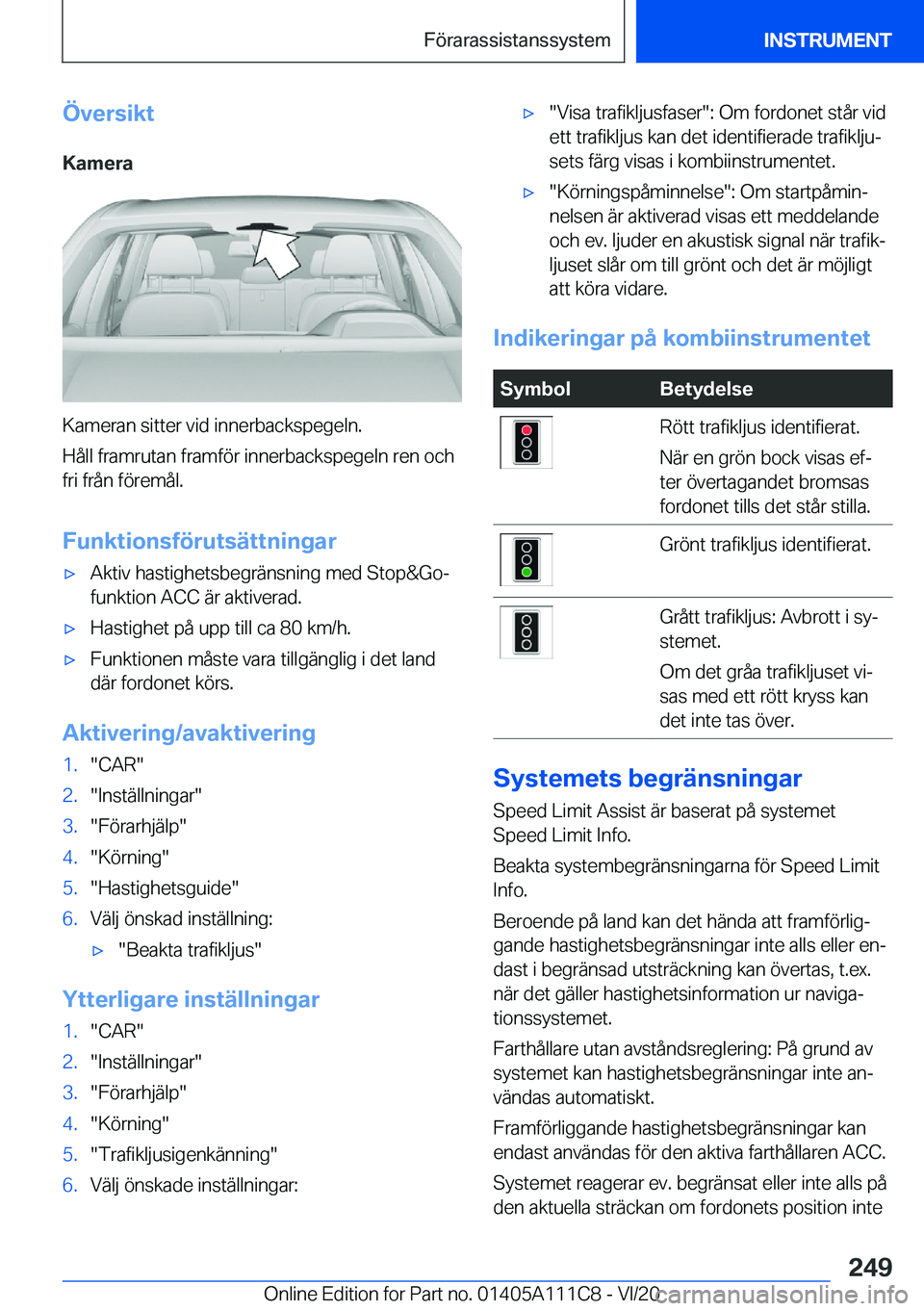 BMW 3 SERIES SEDAN PLUG-IN HYBRID 2021  InstruktionsbÖcker (in Swedish) �